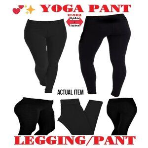🛑BULLY High Waist ➕🆒 LEGGING PANT Fold Over SLIM LEG Solid Stretch💸BUY NOW‼️